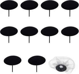 10Pcs Fascinator Base, Round Hat Base, Fascinator Hat Base, Sinamay Hat Base, Cocktail Hat Craft Material Supply