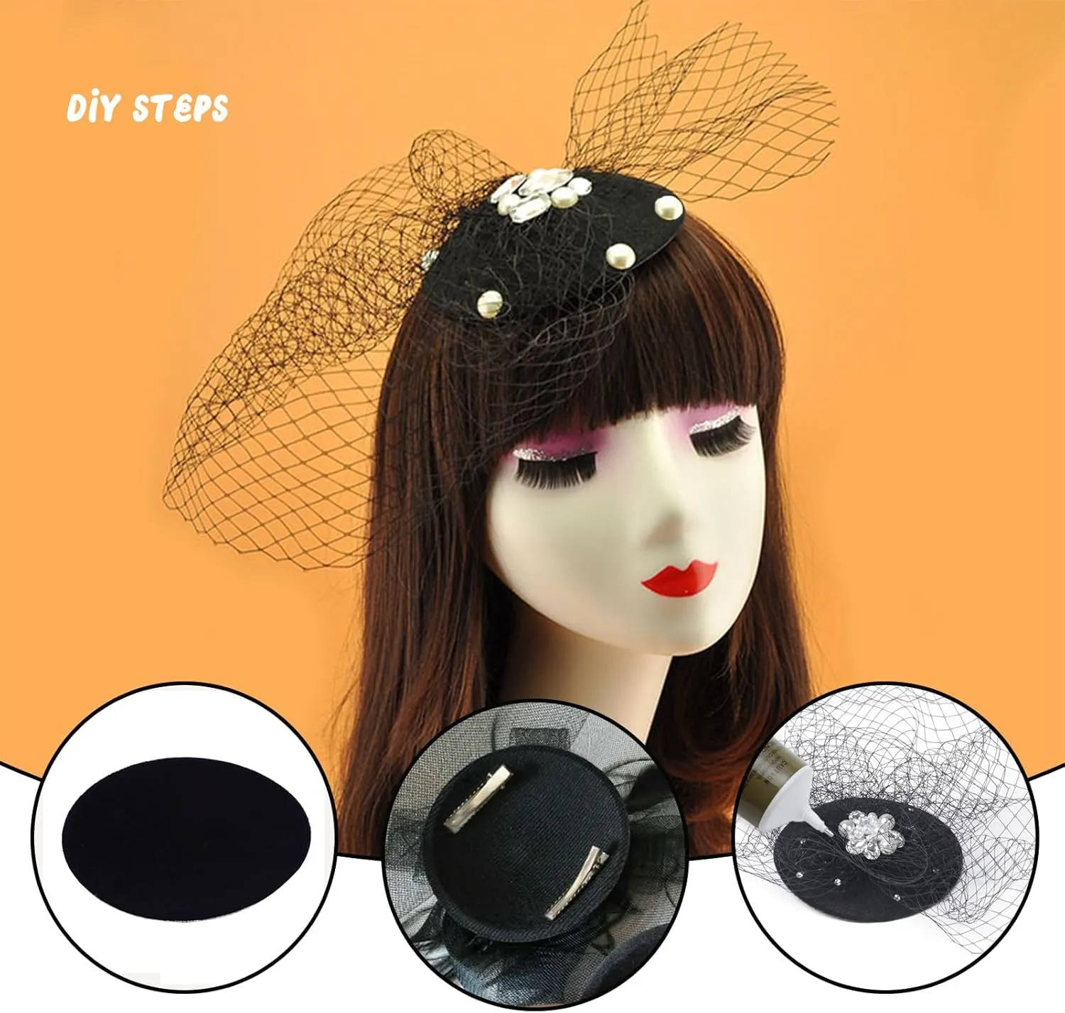 10Pcs Fascinator Base, Round Hat Base, Fascinator Hat Base, Sinamay Hat Base, Cocktail Hat Craft Material Supply