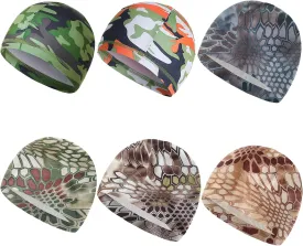 6 Pcs Cooling Cycling Caps Helmet Liner Men Women Skull Running Beanie Hat