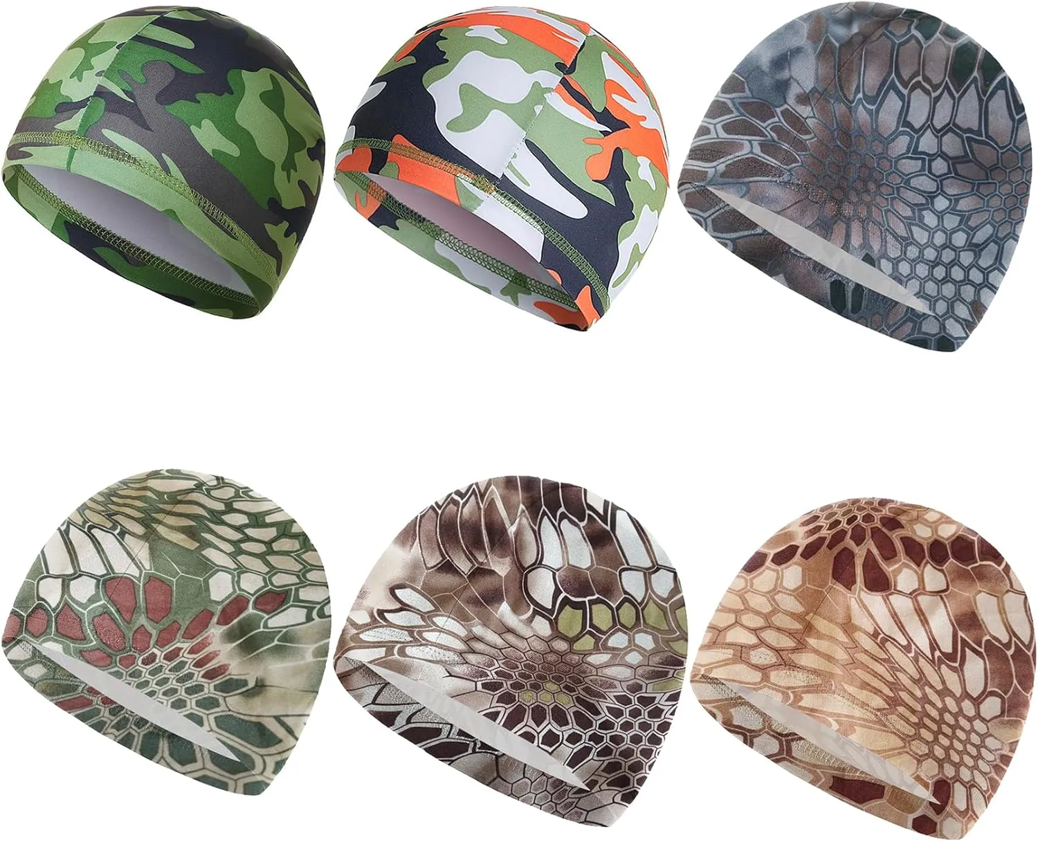 6 Pcs Cooling Cycling Caps Helmet Liner Men Women Skull Running Beanie Hat