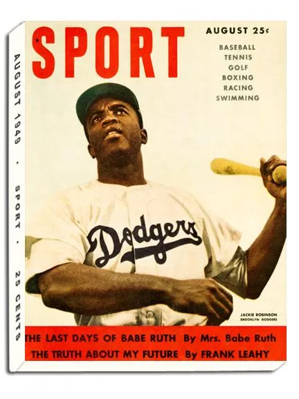 August 1949 SPORT Cover (Jackie Robinson, Brooklyn Dodgers)