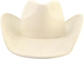 Big Roll Brim Cowboy Hat Top Cap for Men Women Cowgirl Hat Felt Fedora Hats Outdoor Sun Hat Beige 56-58CM