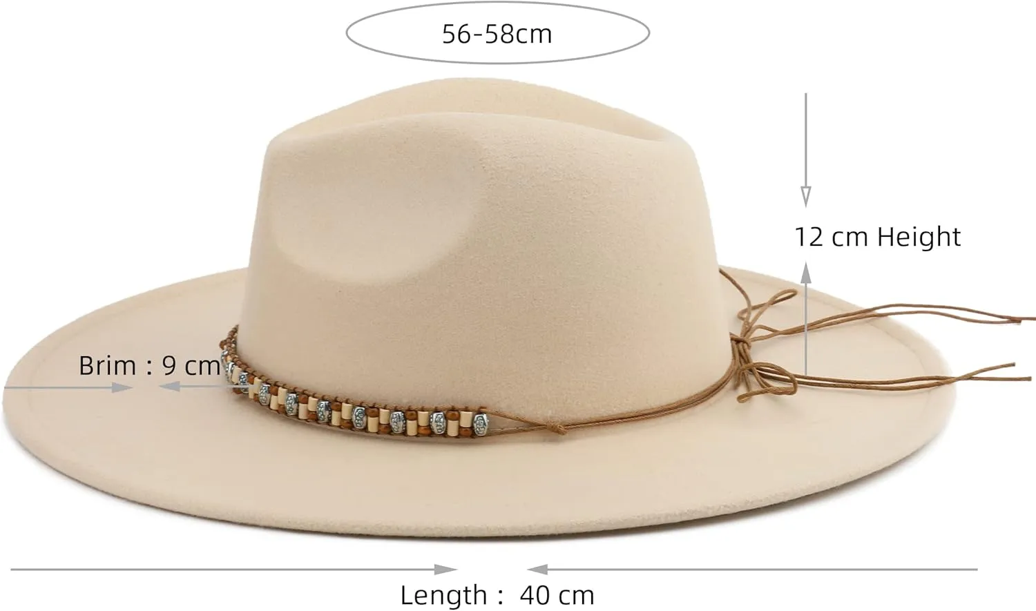 Big Wide Brim Women Fedora Hat