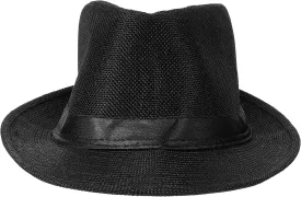 Children Fedora Hats - Boys and Girls Cotton Jazz Dance Performance Hat, Black, 22-23 Inch Head Girth