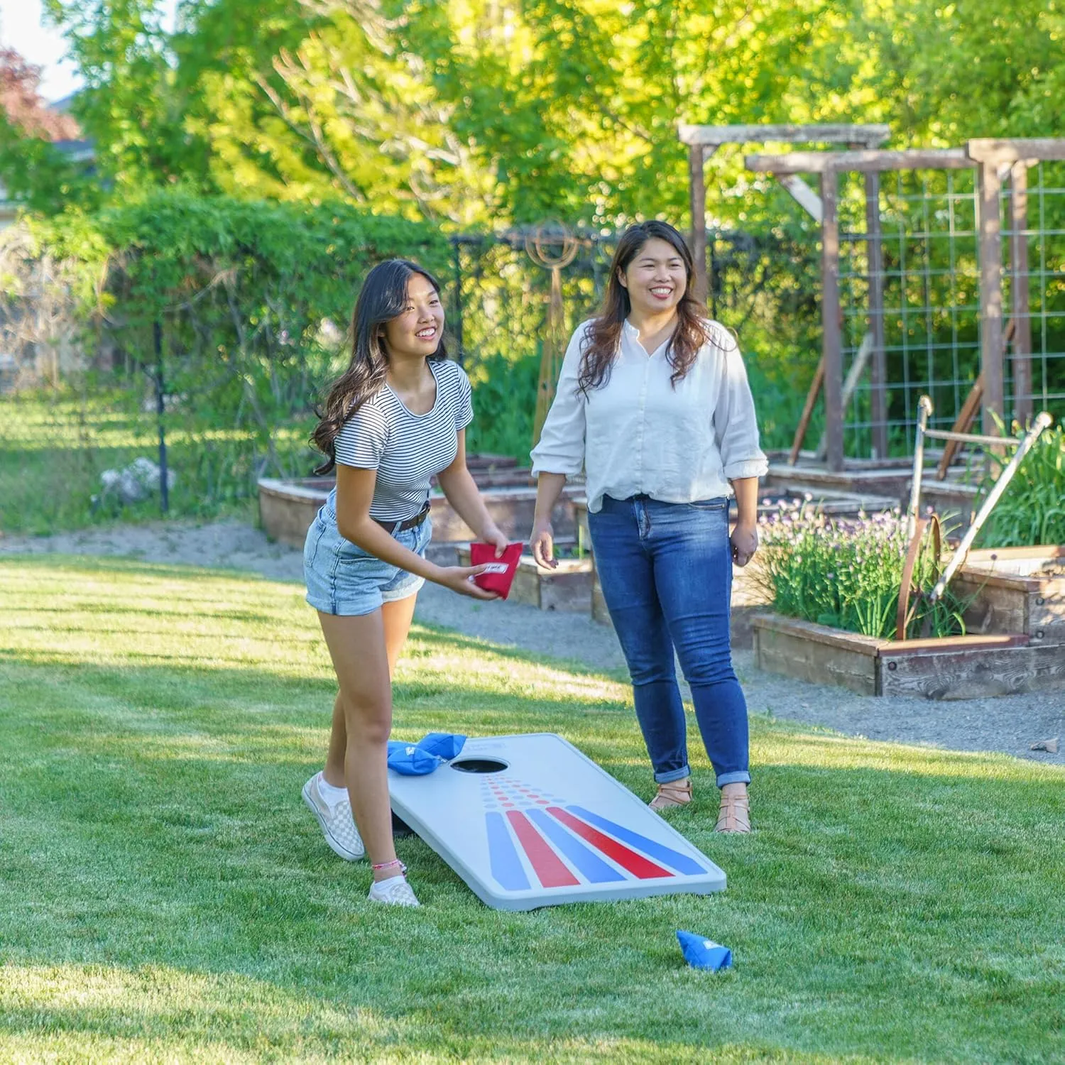 College Team Cornhole Boards, 2x4 Premium Corn Hole Game Set, Officially Licensed Cornhole Game, Perfect for Tailgates