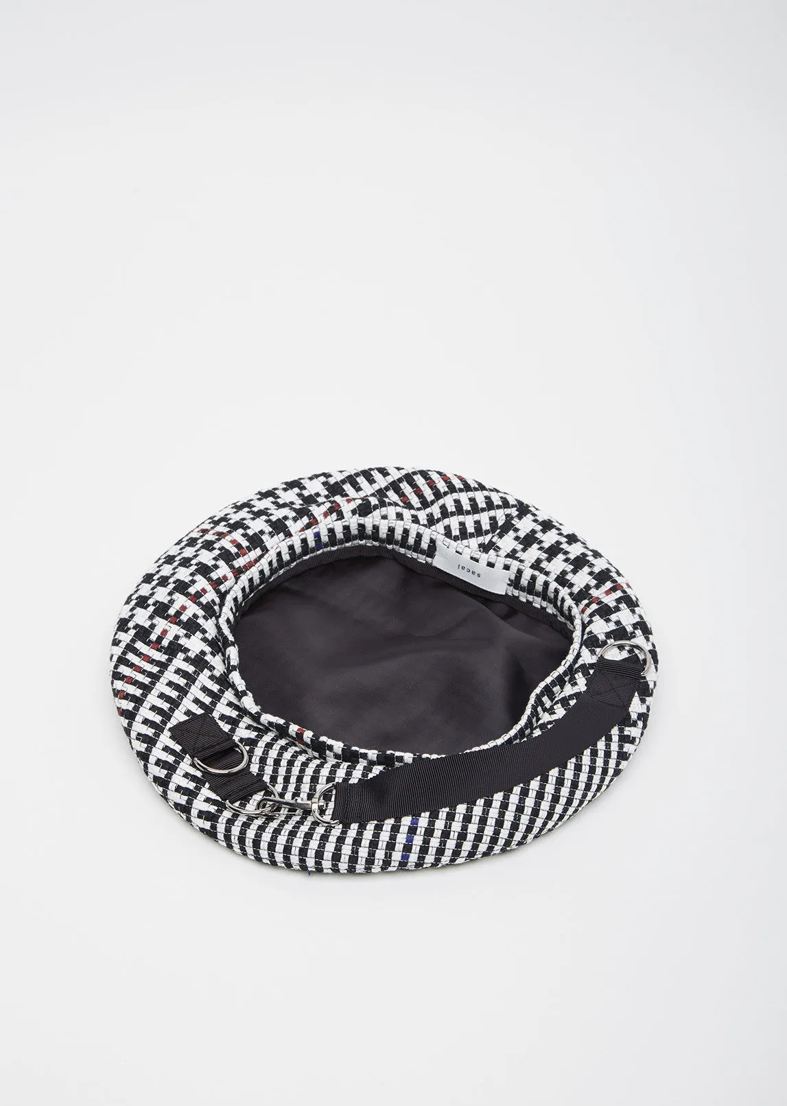Cotton Check Beret