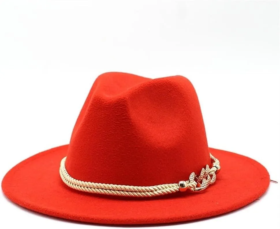 DHAEY Church Woolen Hat Men and Women English Style Jazz Hat Big Brim Hat Autumn and Winter Felt Hat Luopan Caps & Hats (Color : Royal Blue, Size : 56-58cm)
