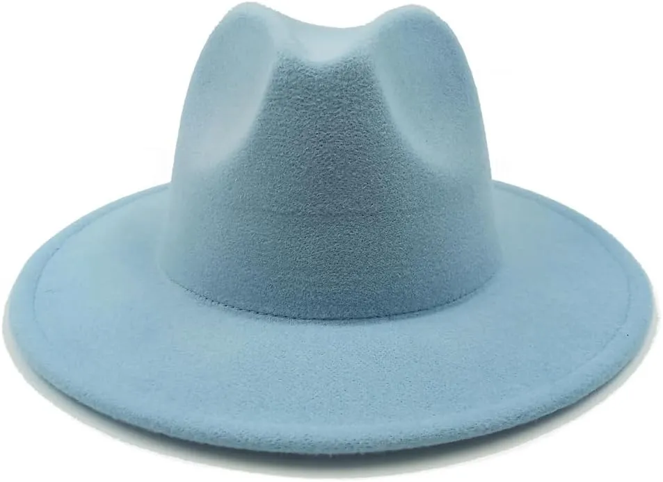 Dvbfufv Men's Women's Fedora Hat Men's Hat Men's Women's Panama Jazz Cap Men's Women's Fashion Wide Brim Fedoras Hat