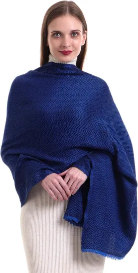EH 100% Pure 2 Ply Cashmere Scarf, melange herringbone, super soft thick, lightweight Pashmina.