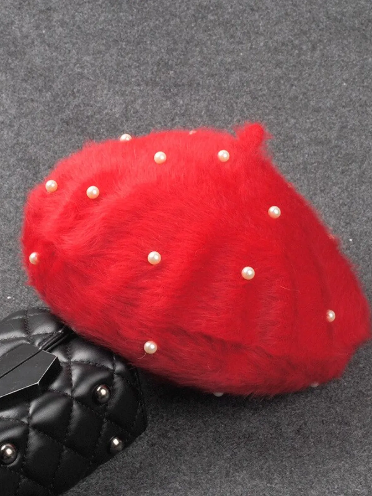 Furry Pearl French Beret