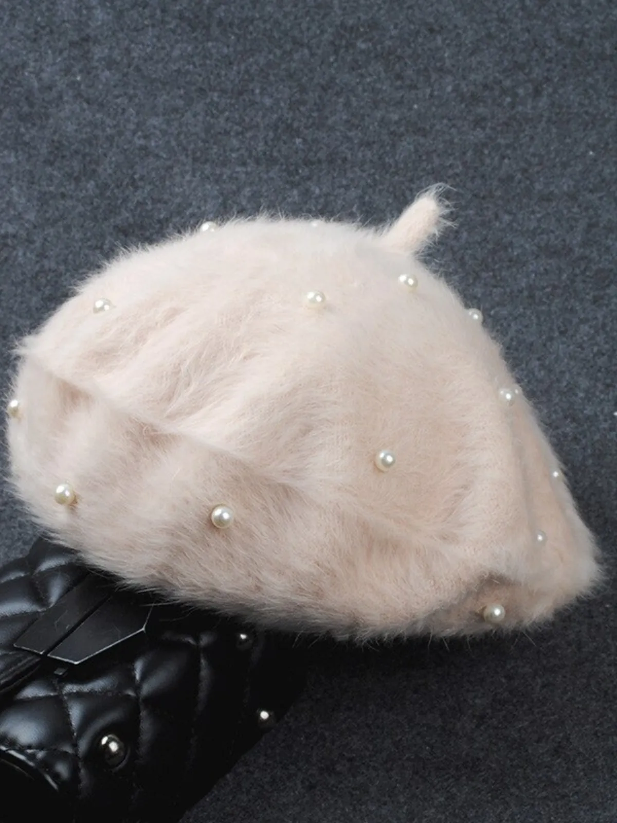 Furry Pearl French Beret