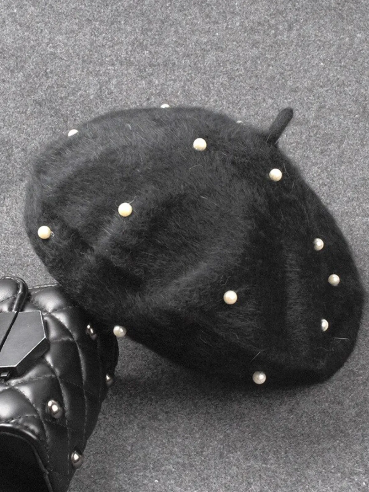 Furry Pearl French Beret