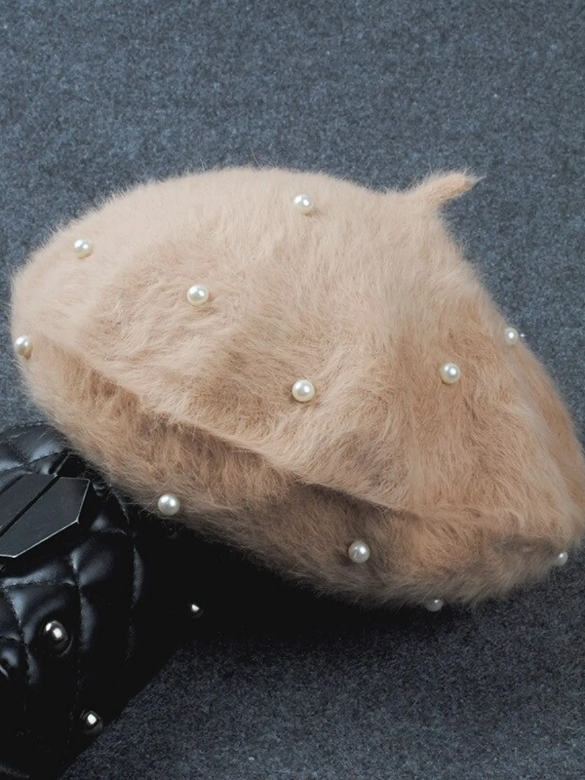 Furry Pearl French Beret