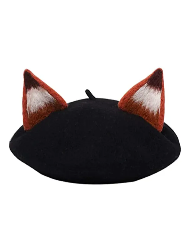 Girls Fox Ear Beret