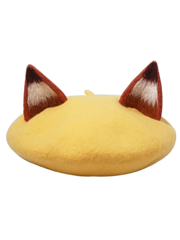 Girls Fox Ear Beret