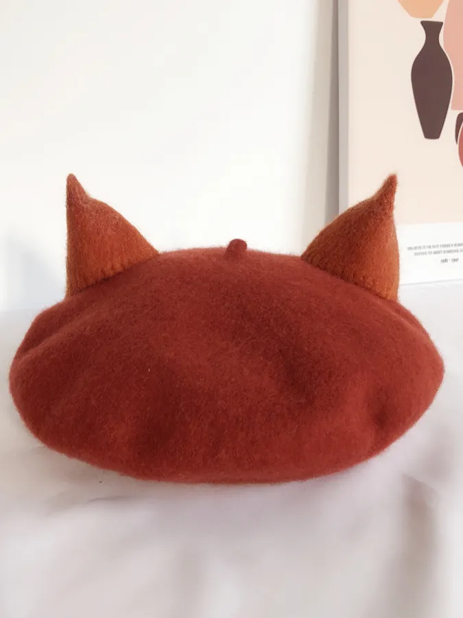 Girls Fox Ear Beret