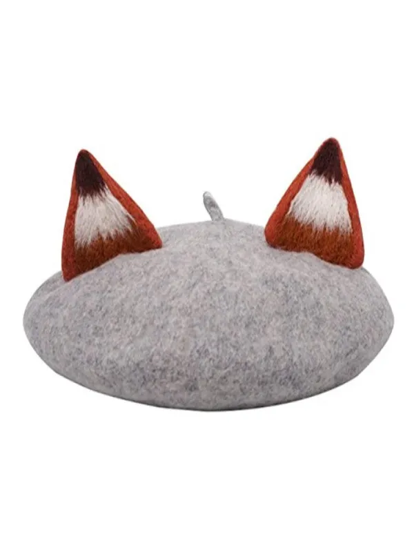 Girls Fox Ear Beret