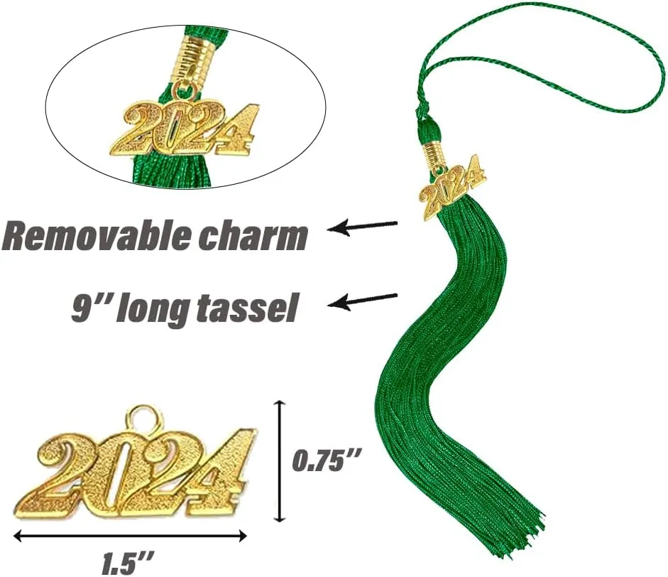 goprety Matte UNIS ex Graduation Cap with 13 Color Matched Tassel and 2025 Year Charm