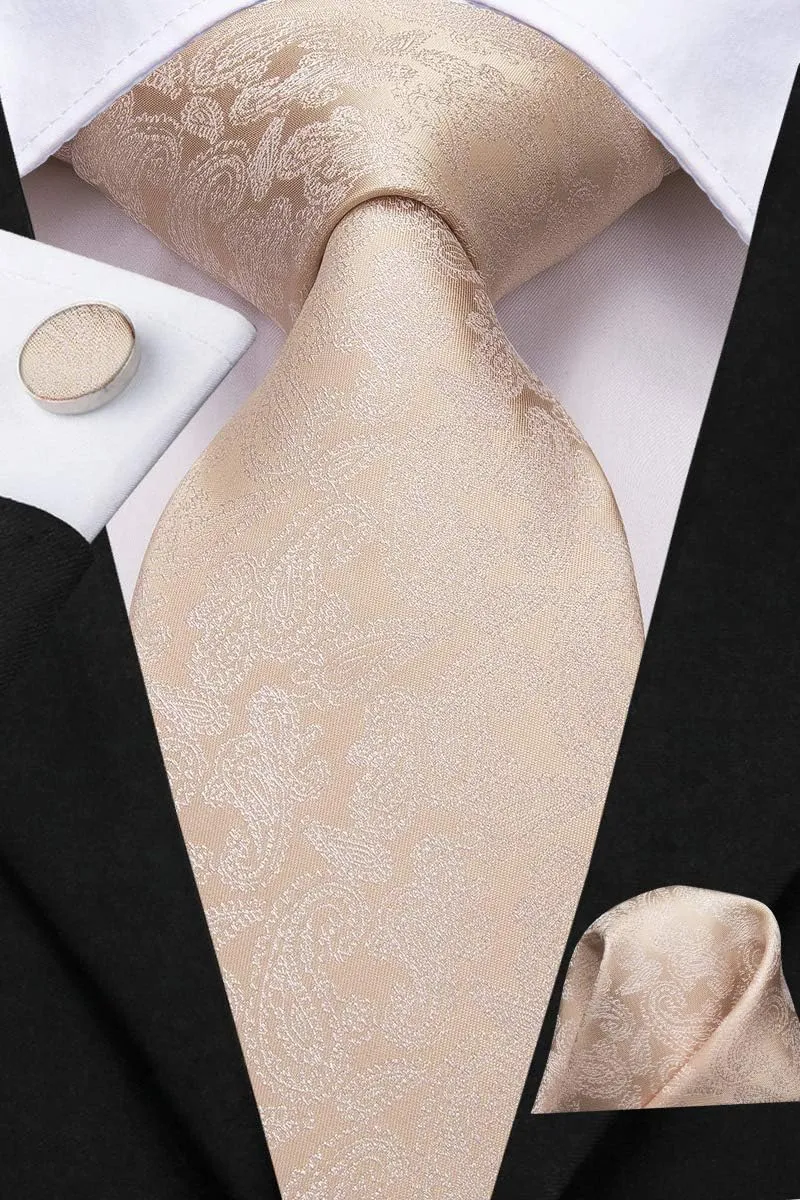 Hi-Tie Men's Suspenders and Tie Set Adjustable Y Braces and Pocket Square Set Strong 6 Clips for Tuxedo Wedding Prom