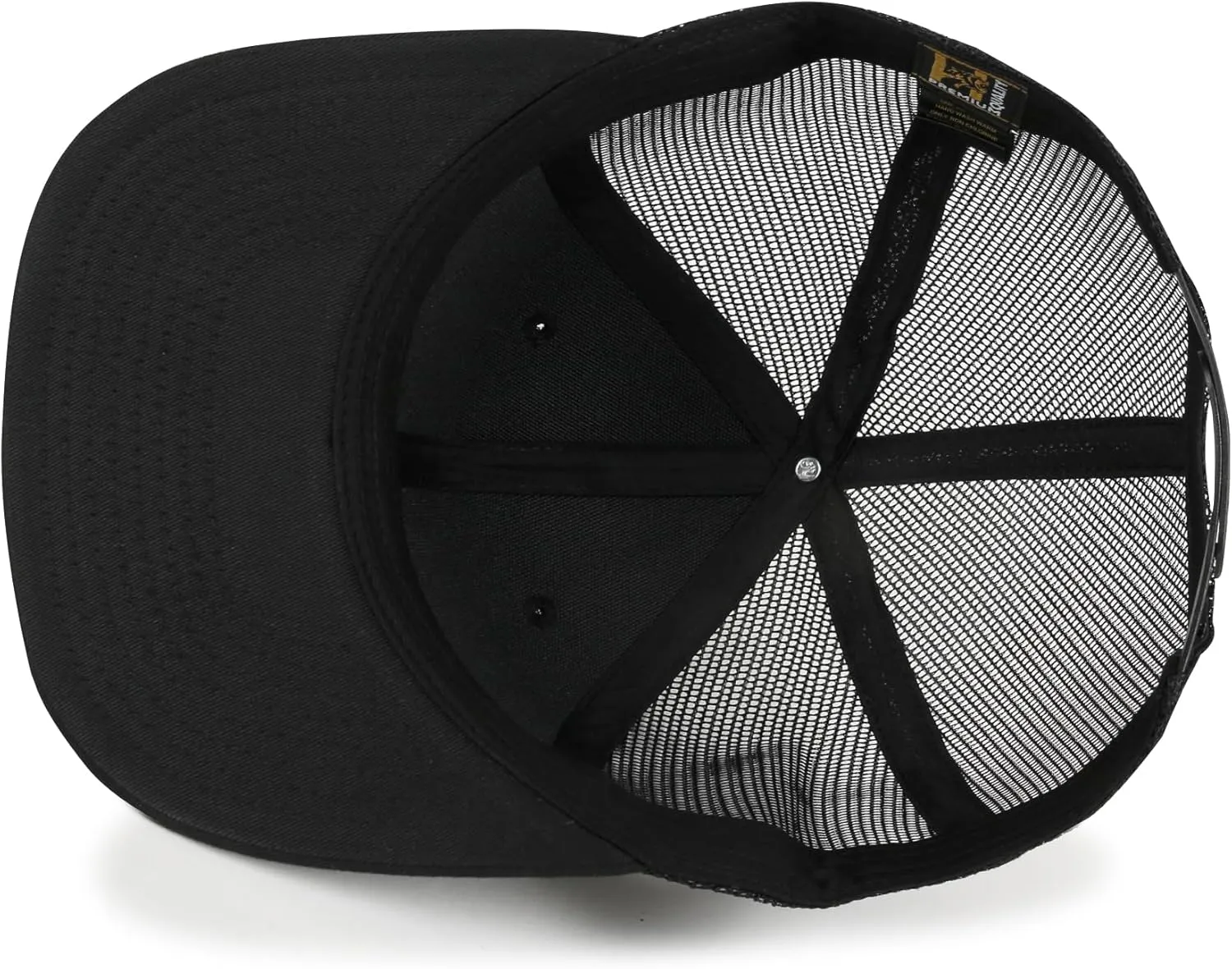 ililily Blank Six Panel Mesh Back Baseball Cap Basic Snap Back Flat Brim Hat