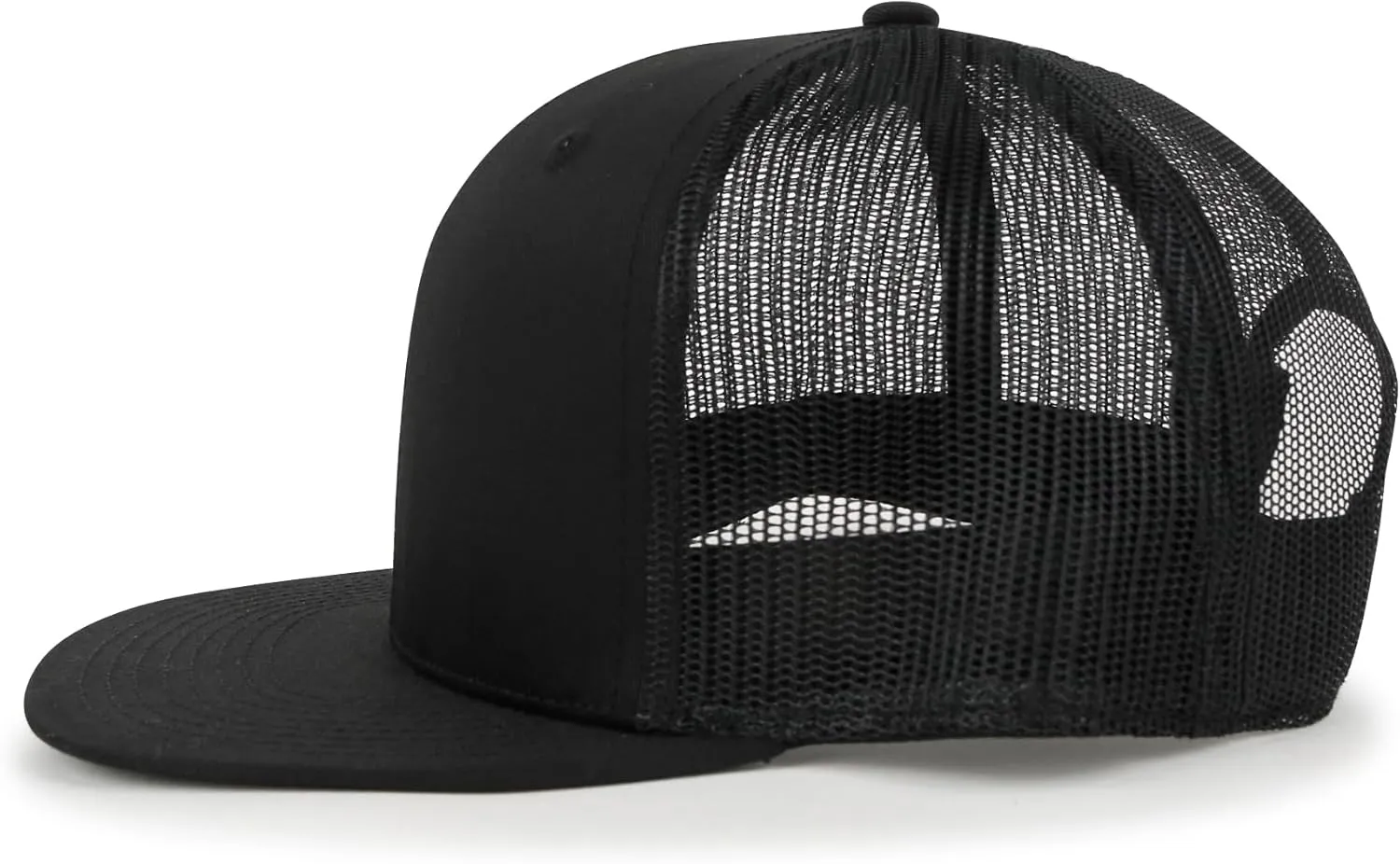 ililily Blank Six Panel Mesh Back Baseball Cap Basic Snap Back Flat Brim Hat