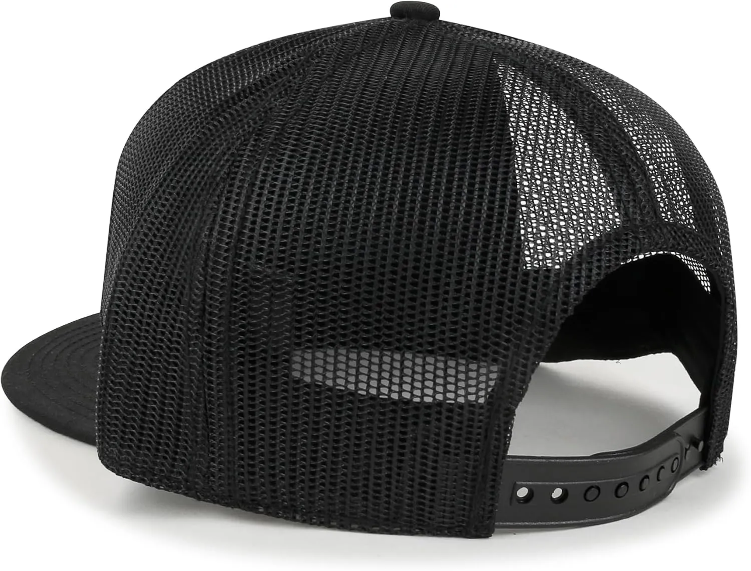 ililily Blank Six Panel Mesh Back Baseball Cap Basic Snap Back Flat Brim Hat