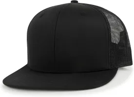 ililily Blank Six Panel Mesh Back Baseball Cap Basic Snap Back Flat Brim Hat