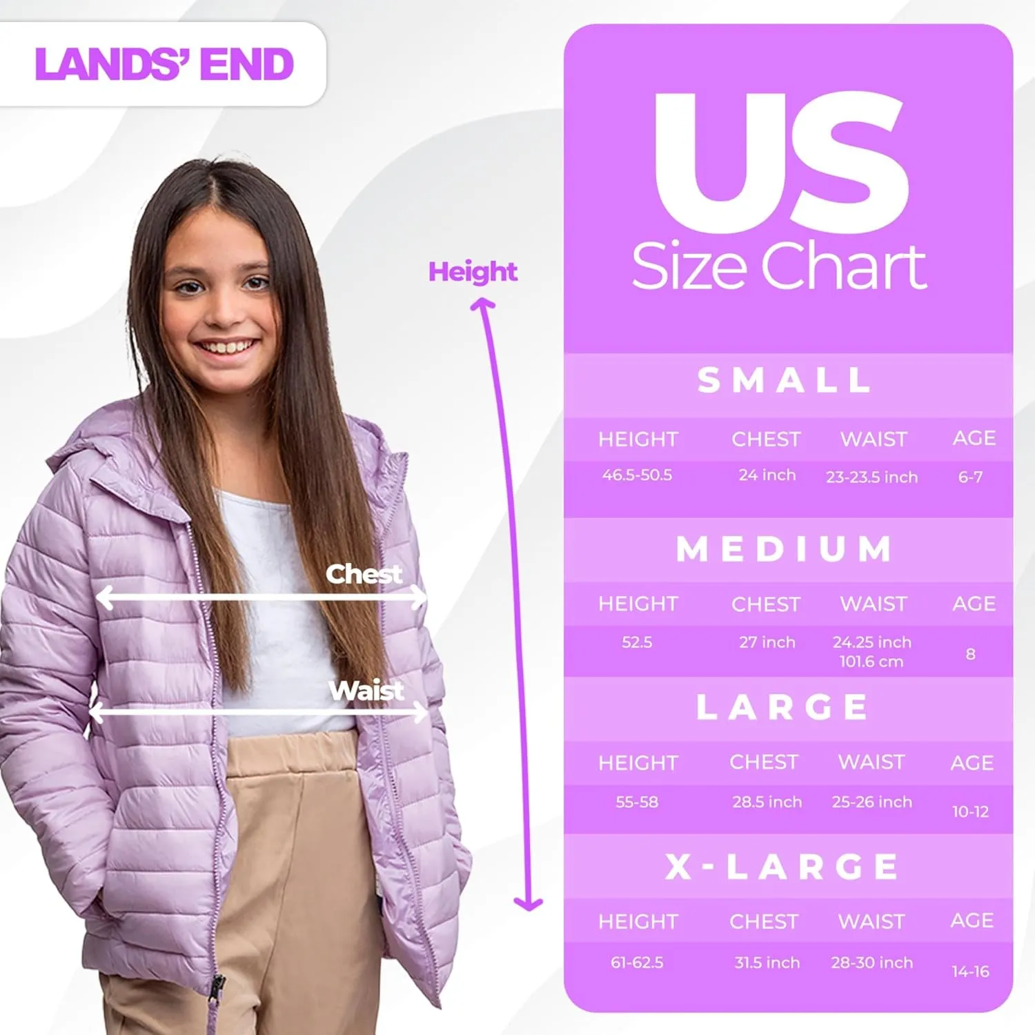 Lands' End Kids ThermoPlume Packable Hooded Jacket
