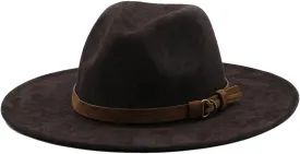 Men Jazz Fedora Hat Wide Brim Top Cap Party Church Hats Women Panama Sun Hat Coffee