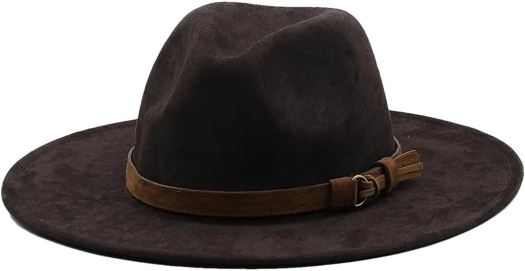 Men Jazz Fedora Hat Wide Brim Top Cap Party Church Hats Women Panama Sun Hat Coffee