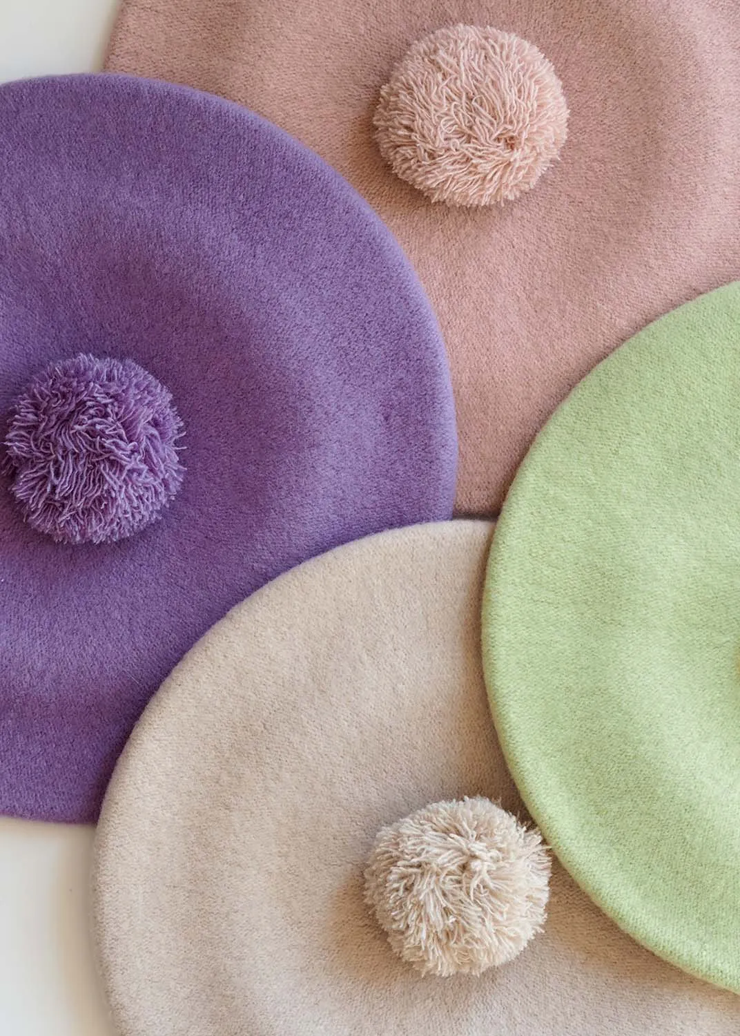 Pom Pom Beret Misty Pink