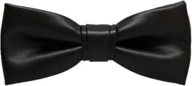 Pre-tied Pure Color PU Leather luxury Bow Ties Collar for Men-Multicolor