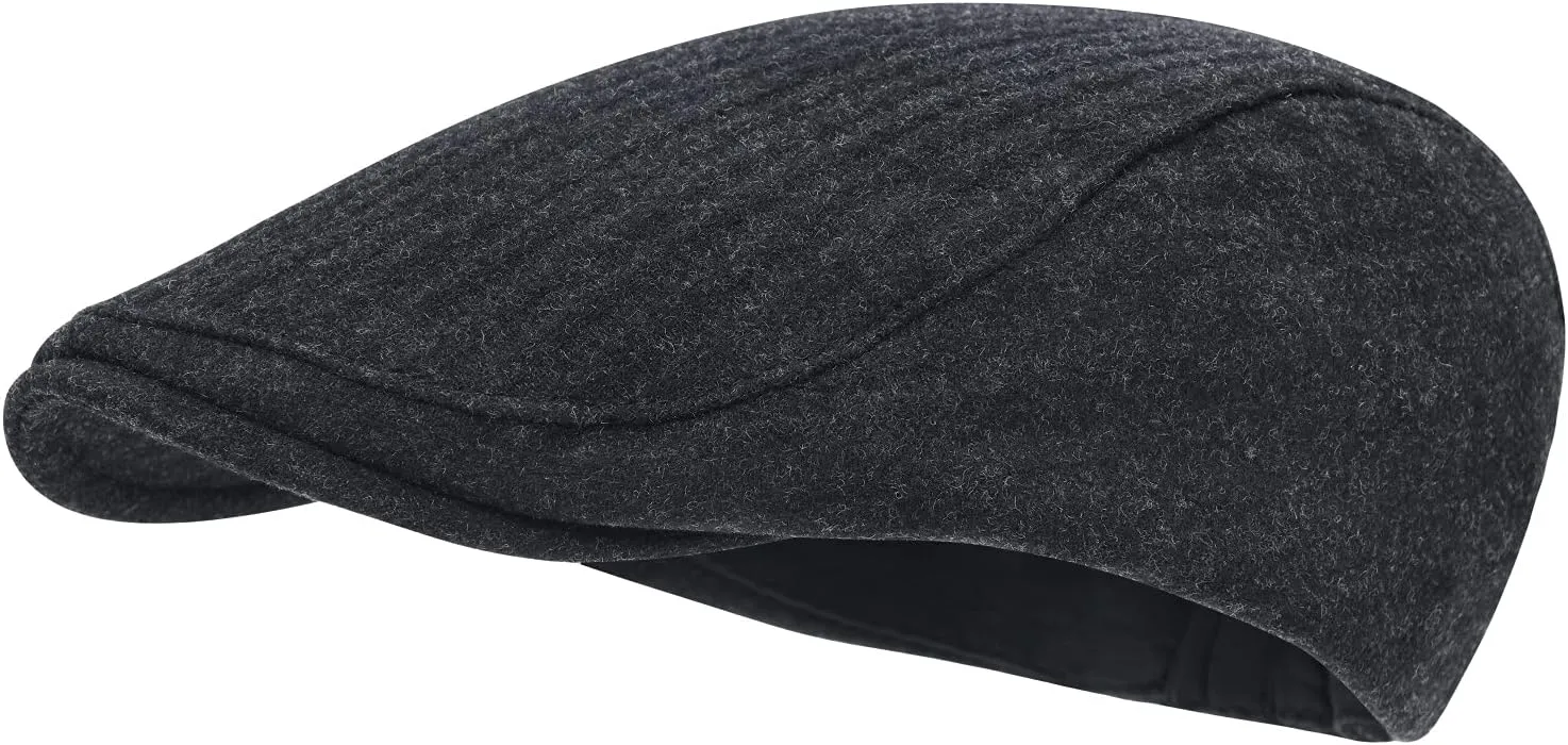 STARANCE Men's Flat Cap Wool Tweed Driving Irish Newsboy Hat