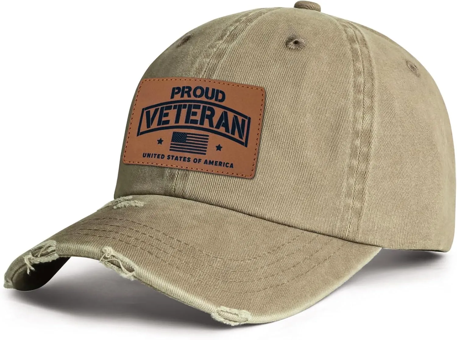 Unisex Adjustable Patriotic Veterans Baseball Cap Veteran Hats, Birthday, Father's Day and Veterans Day Gift for Men