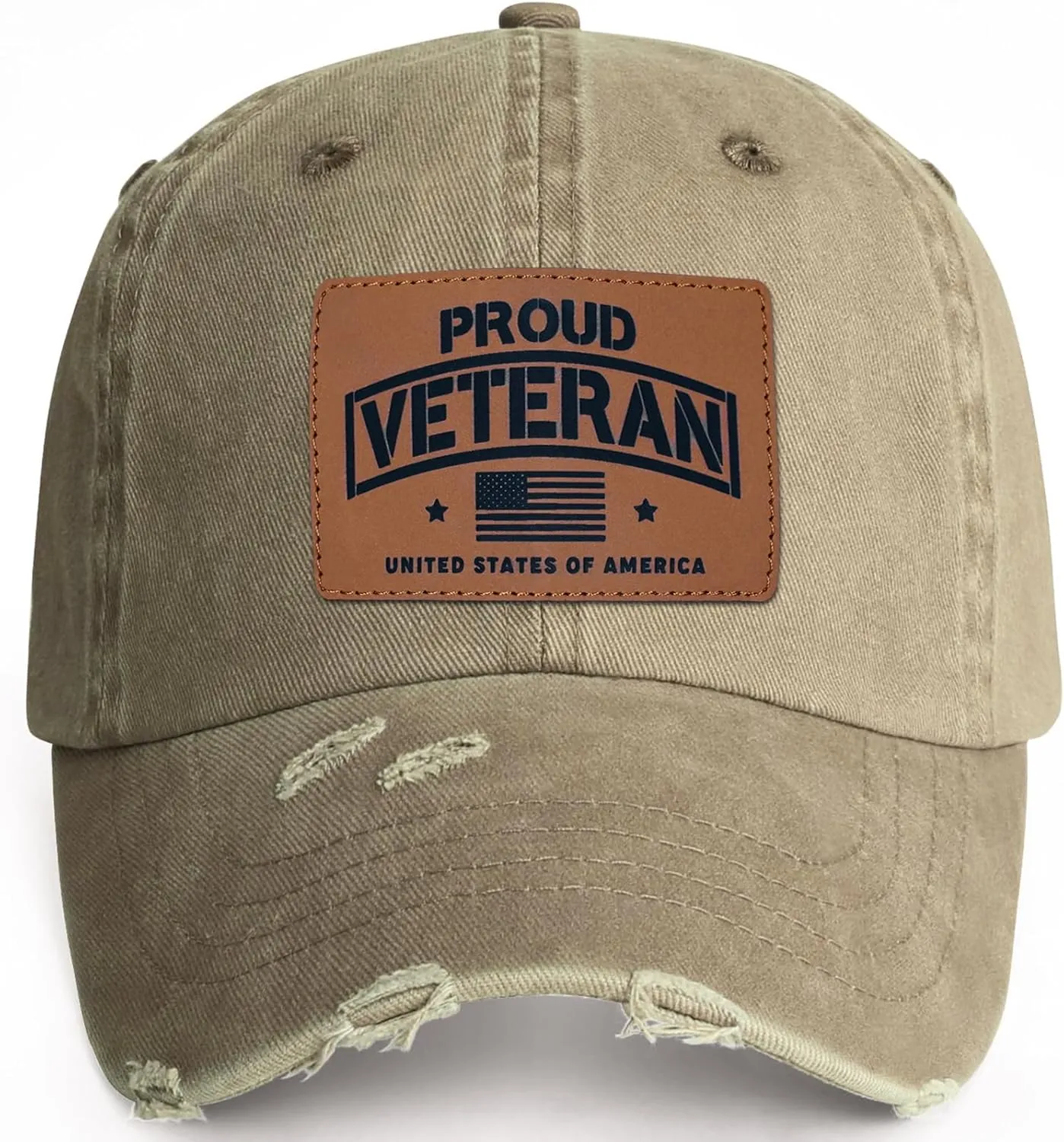 Unisex Adjustable Patriotic Veterans Baseball Cap Veteran Hats, Birthday, Father's Day and Veterans Day Gift for Men