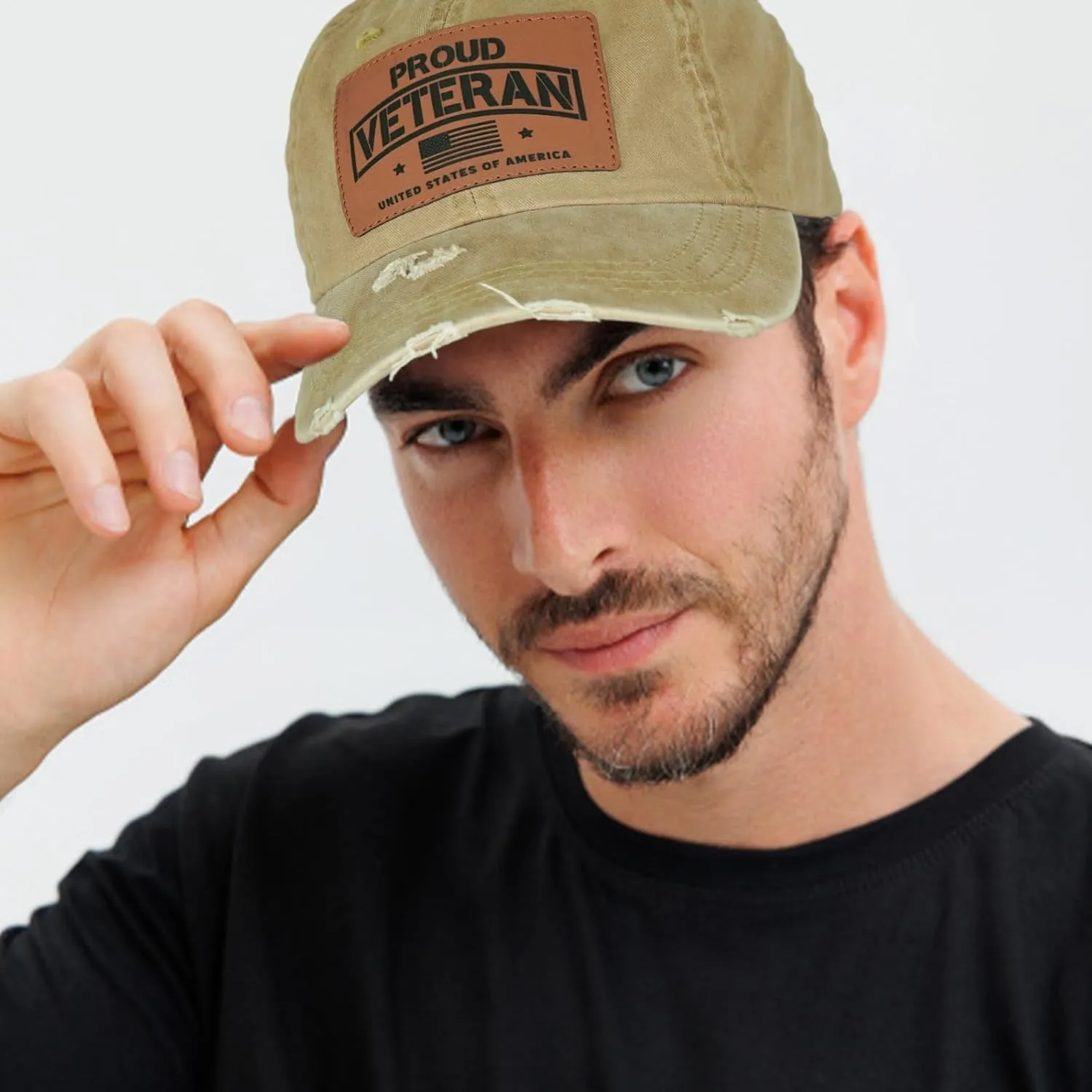 Unisex Adjustable Patriotic Veterans Baseball Cap Veteran Hats, Birthday, Father's Day and Veterans Day Gift for Men