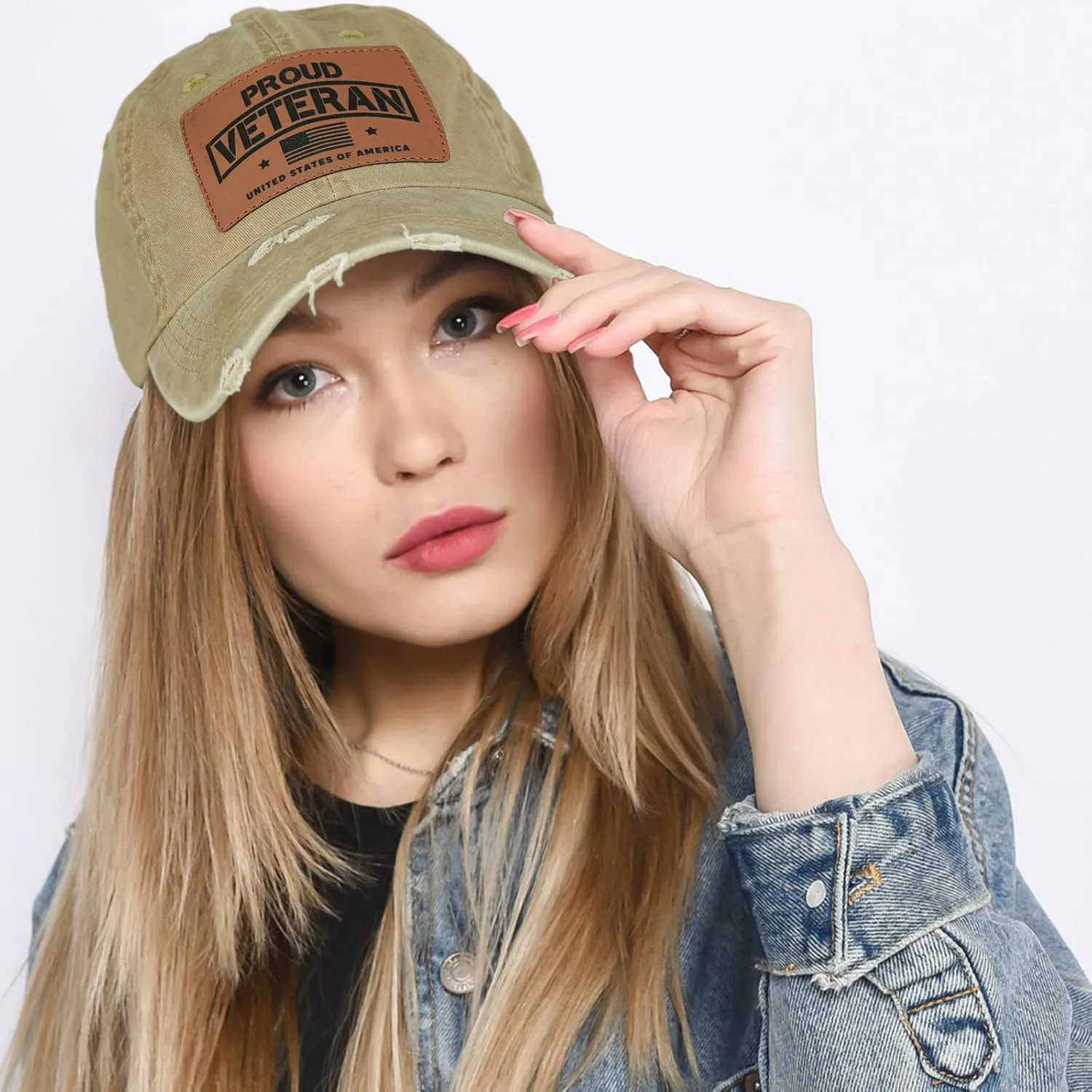 Unisex Adjustable Patriotic Veterans Baseball Cap Veteran Hats, Birthday, Father's Day and Veterans Day Gift for Men