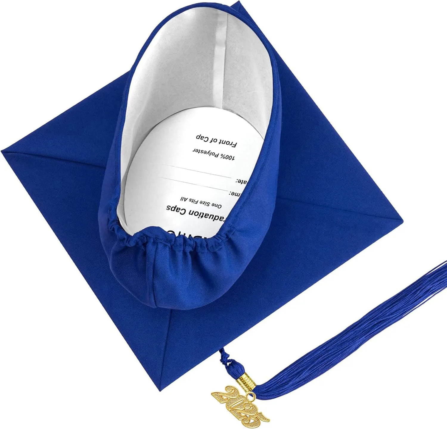 Unisex Adult Matte Graduation Cap Graduation Hat with Tassel Adjustable for High School and College