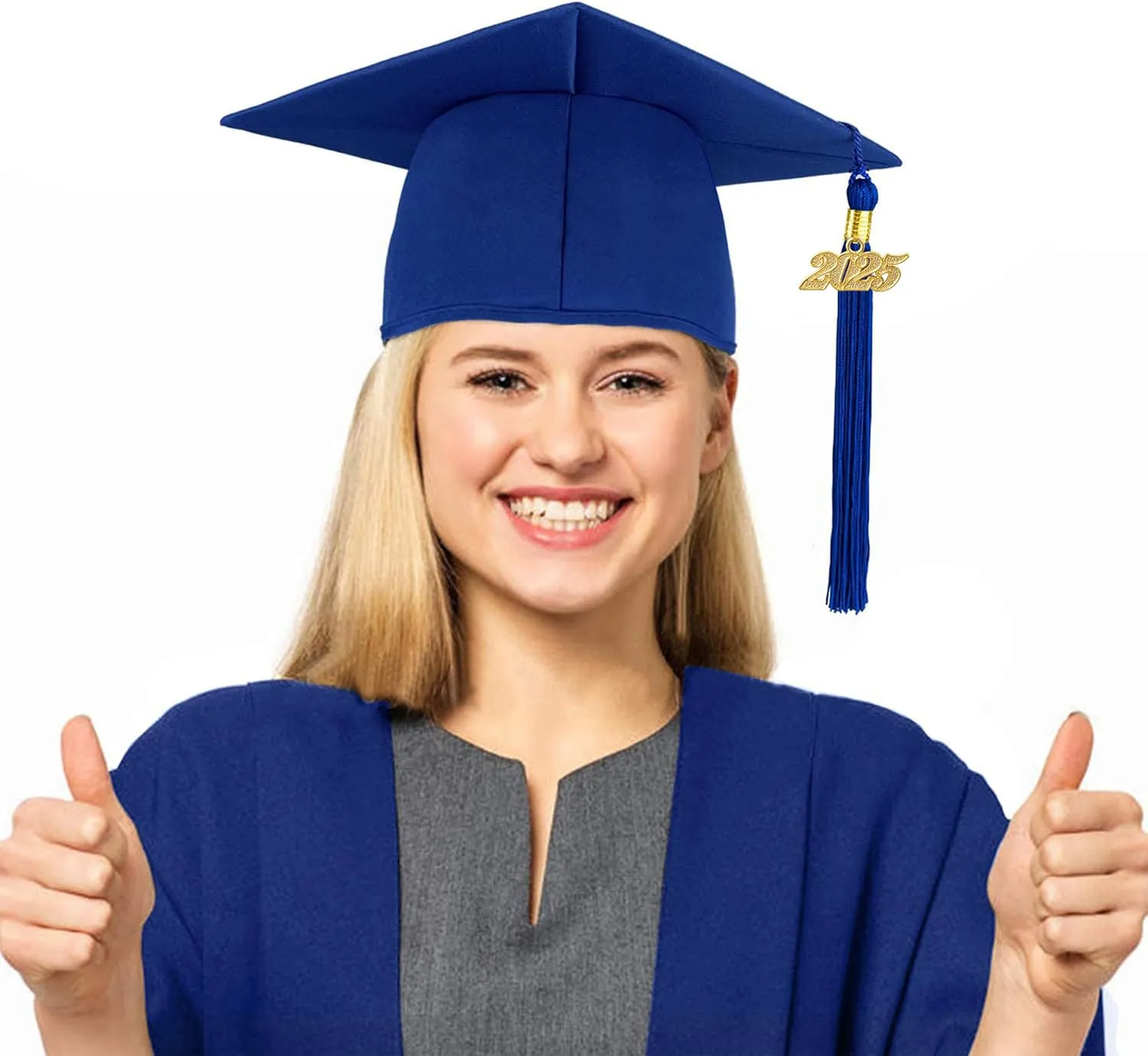 Unisex Adult Matte Graduation Cap Graduation Hat with Tassel Adjustable for High School and College