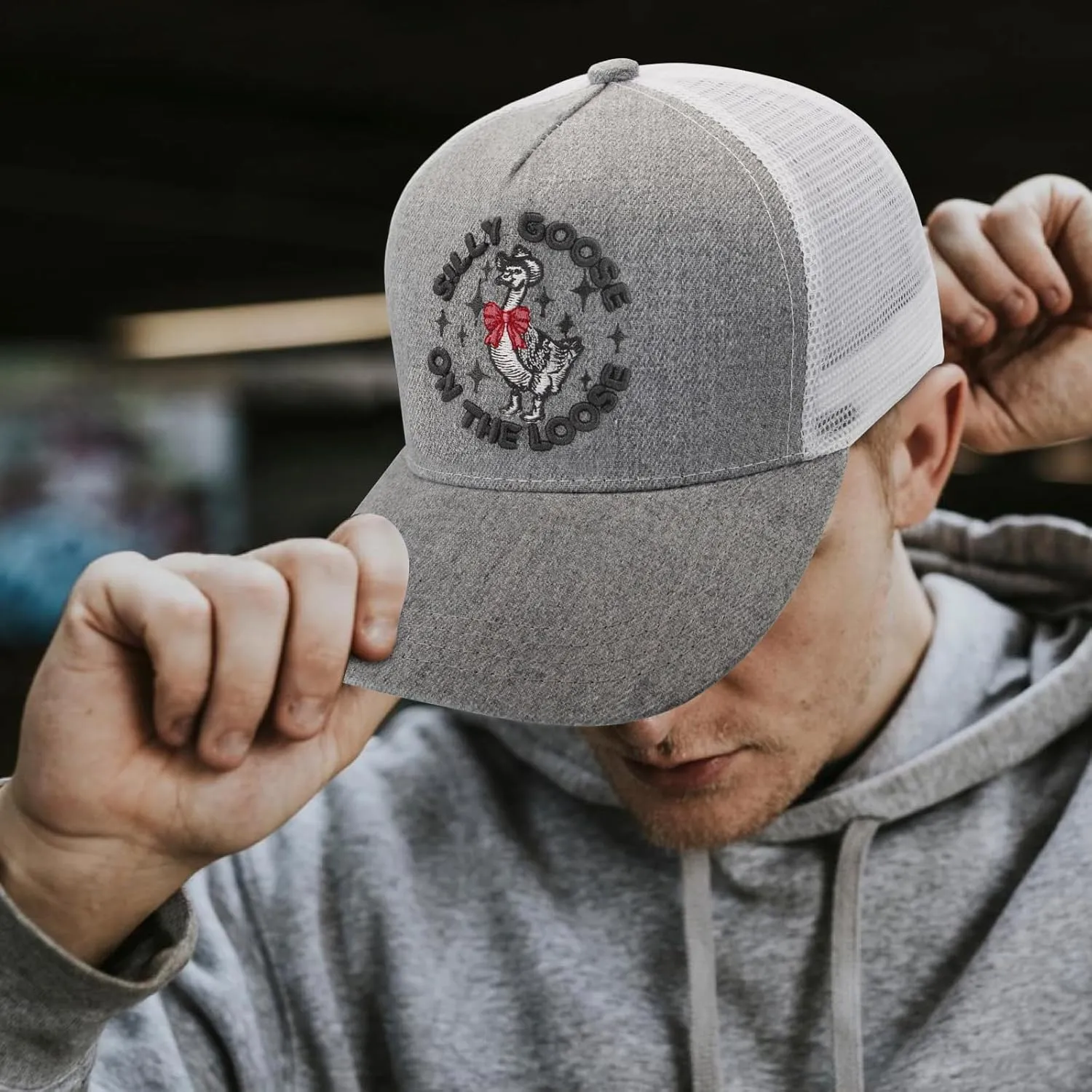 Unisex Trucker Adjustable Mesh Baseball Cap Dad Hat for Men Women Breathable Mesh Side with Stainless Steel Cap Buckle