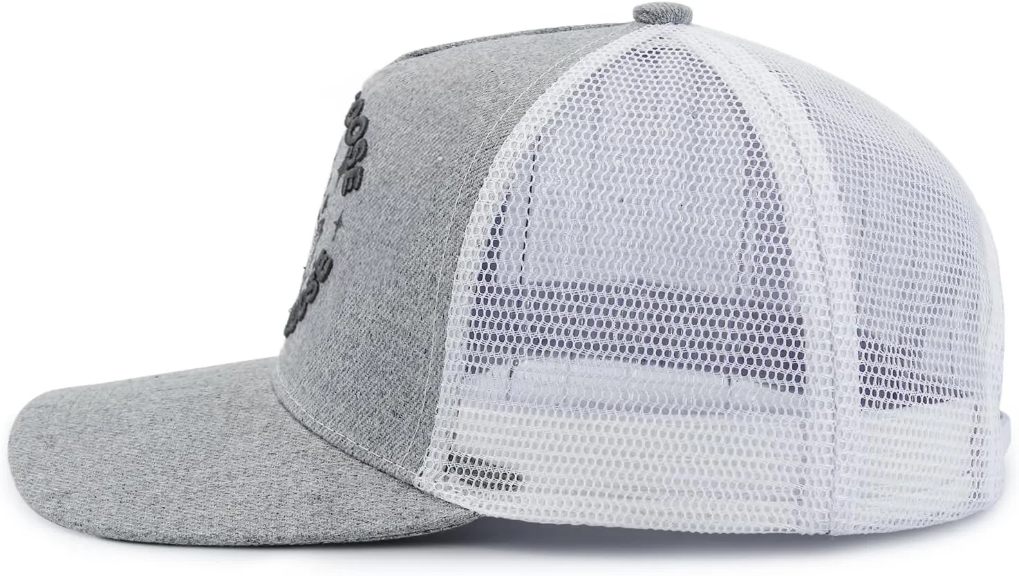Unisex Trucker Adjustable Mesh Baseball Cap Dad Hat for Men Women Breathable Mesh Side with Stainless Steel Cap Buckle