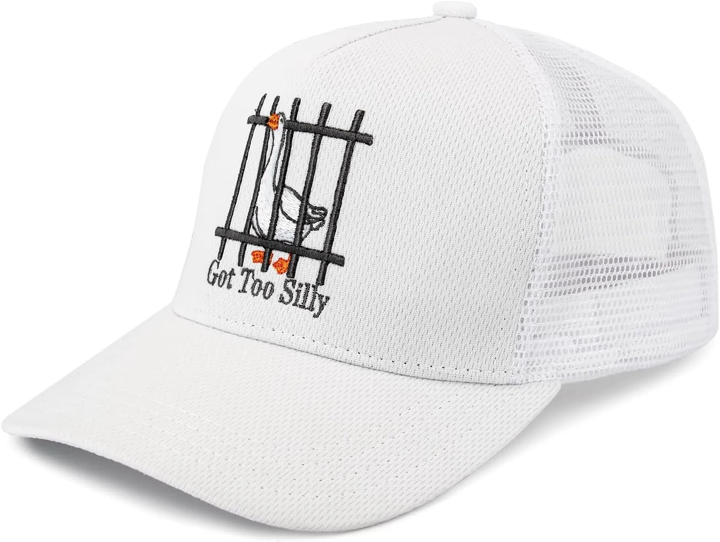 Unisex Trucker Adjustable Mesh Baseball Cap Dad Hat for Men Women Breathable Mesh Side with Stainless Steel Cap Buckle