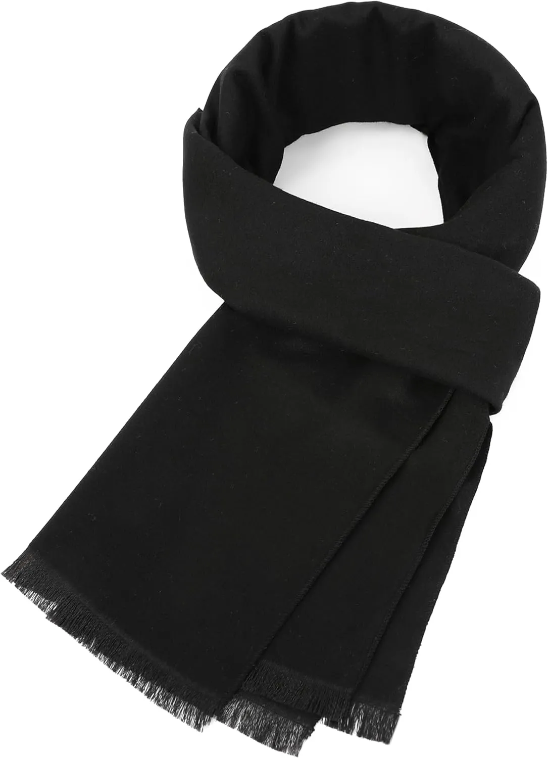 Winter Scarf For Men Ultra-Soft Plaid Tassel Men Scarf Warm Soft Cashmere Feel 73"12"