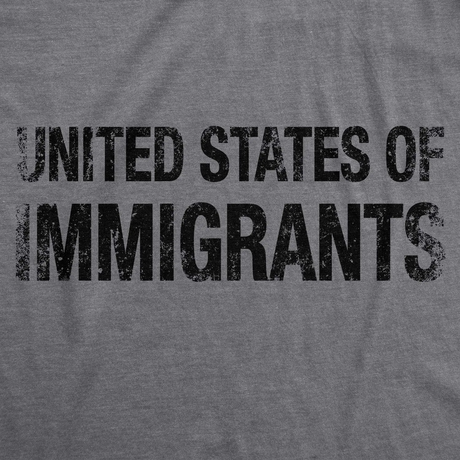 Womens United States of Immigrants Funny Citizen American T Shirt