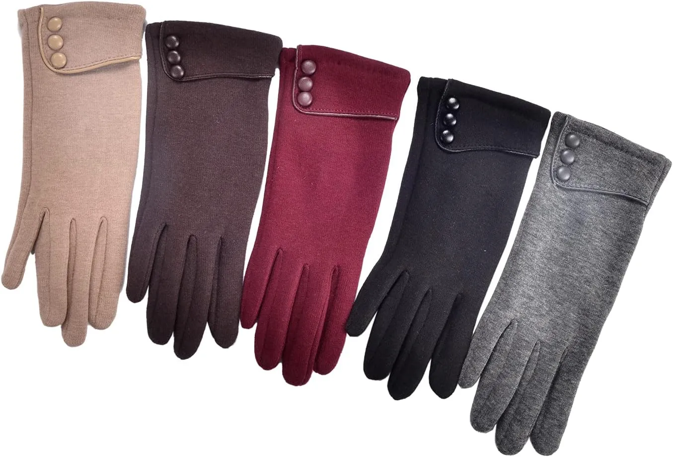 woogwin Womens Winter Gloves Touch Screen Warm Fleece Lined Thick Thermal Windproof Ladies Snow Gloves for Cold Weather
