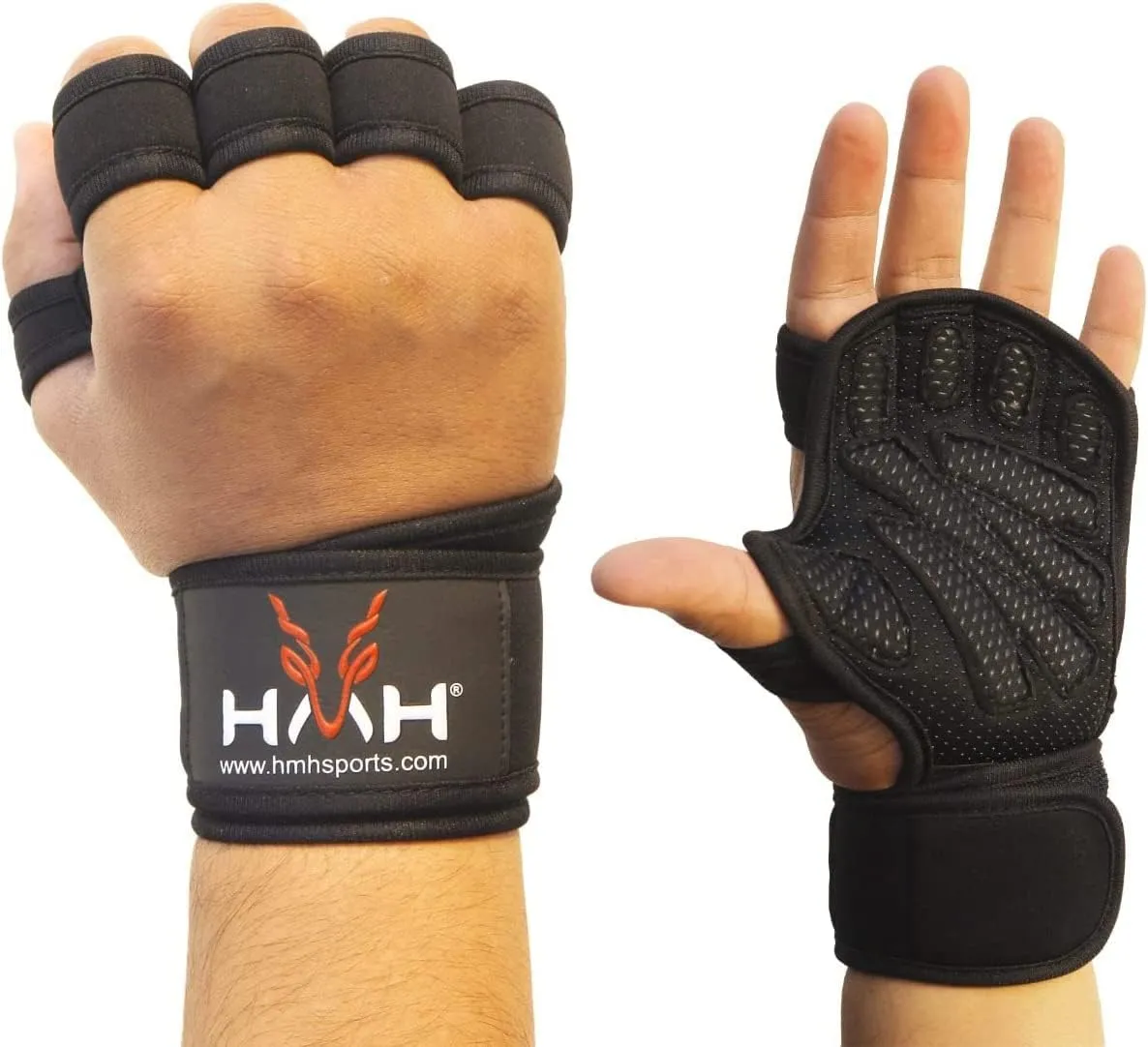 Workout Gloves Weight Lifting Gym Gloves for Men Women Wrist Support Padded Adjustable & Ventilated Grip Palm Protection Exercise Fitness Gloves, Pull ups